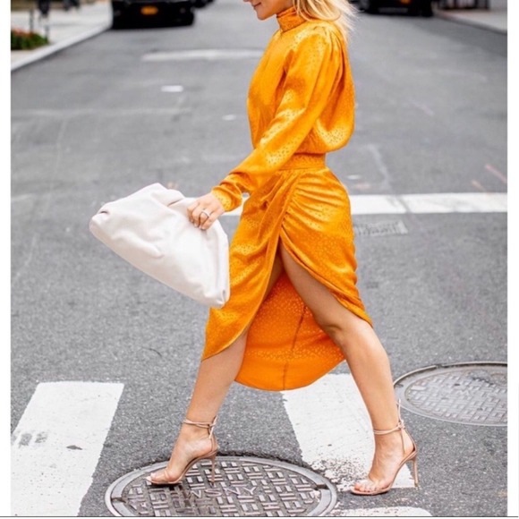 NWT RONNY KOBO‎ Kaira Dress in Marigold XS - Picture 3 of 8